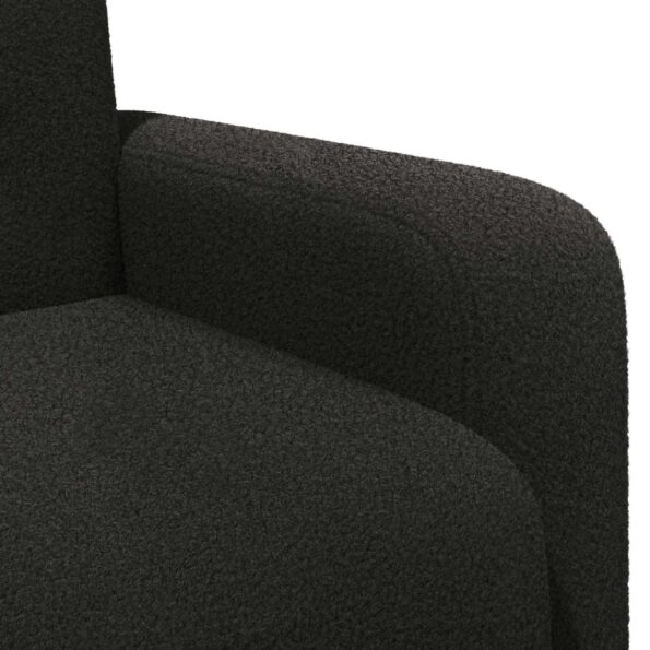 vidaXL Kreslo Čierna Bouclé – Obrázok 6