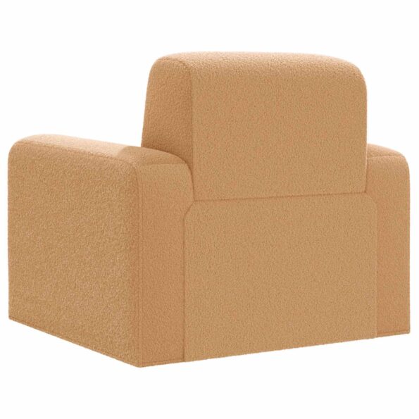 vidaXL Kreslo Béžová Bouclé – Obrázok 5