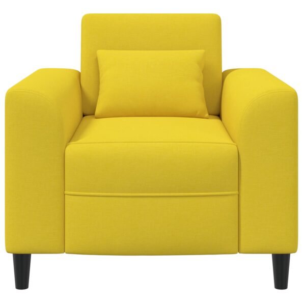 vidaXL Kreslo Svetložltá Látka – Obrázok 3