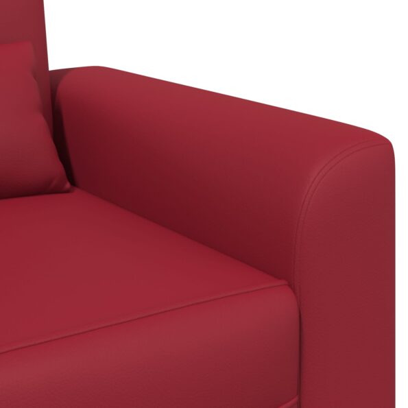 vidaXL Kreslo Víno červené Umelá koža – Obrázok 6