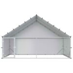 vidaXL Kurník so strechou Strieborná 300 x 200 x 190 cm – Obrázok 3