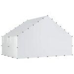 vidaXL Kurník so strechou Strieborná 300 x 200 x 190 cm – Obrázok 5