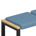 vidaXL Vankúš na lavičku 2 ks manšestr Modrá Hĺbka 35 cm – Obrázok 2