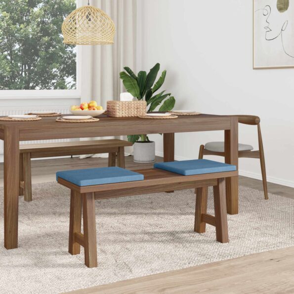 vidaXL Vankúš na lavičku 2 ks manšestr Modrá Hĺbka 35 cm – Obrázok 3