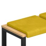 vidaXL Vankúš na lavičku 4 ks Zamat Žltá Hĺbka 35 cm – Obrázok 2