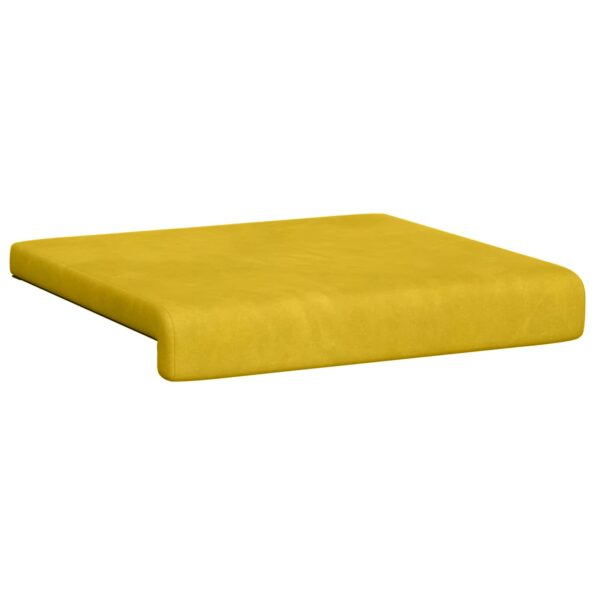 vidaXL Vankúš na lavičku 4 ks Zamat Žltá Hĺbka 35 cm – Obrázok 5