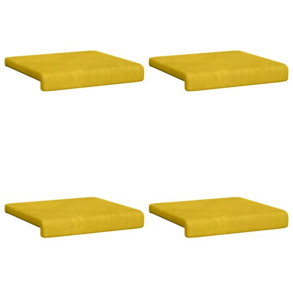 vidaXL Vankúš na lavičku 4 ks Zamat Žltá Hĺbka 35 cm – Obrázok 6