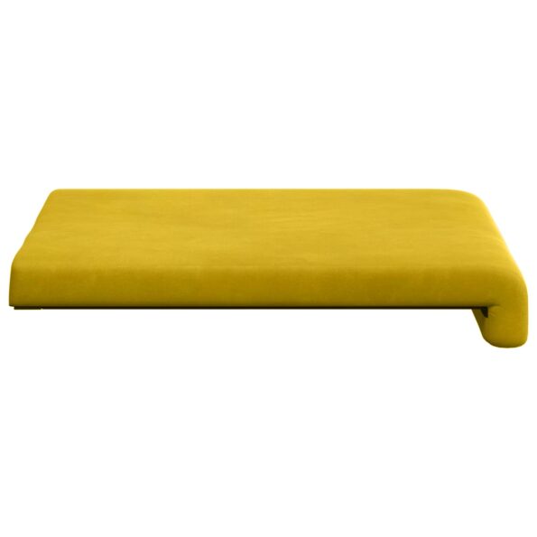 vidaXL Vankúš na lavičku 4 ks Zamat Žltá Hĺbka 35 cm – Obrázok 7