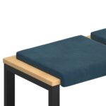 vidaXL Vankúš na lavičku 4 ks Zamat Modrá Hĺbka 35 cm – Obrázok 2
