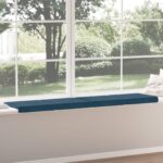vidaXL Vankúš na lavičku 4 ks Zamat Modrá Hĺbka 35 cm – Obrázok 4