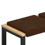 vidaXL Vankúš na lavičku 4 ks Umelý semišový materiál Hnedá – Obrázok 2