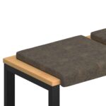vidaXL Vankúš na lavičku 4 ks Umelý semišový materiál Tmavosivá – Obrázok 2