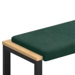 vidaXL Vankúš na lavičku Zamat Tmavozelená Hĺbka 35 cm – Obrázok 2