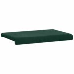 vidaXL Vankúš na lavičku Zamat Tmavozelená Hĺbka 35 cm – Obrázok 5