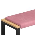 vidaXL Vankúš na lavičku Zamat Ružová Hĺbka 35 cm – Obrázok 2
