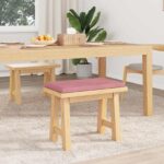 vidaXL Vankúš na lavičku Zamat Ružová Hĺbka 35 cm – Obrázok 3