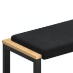 vidaXL Vankúš na lavičku Zamat Čierna Hĺbka 35 cm – Obrázok 2