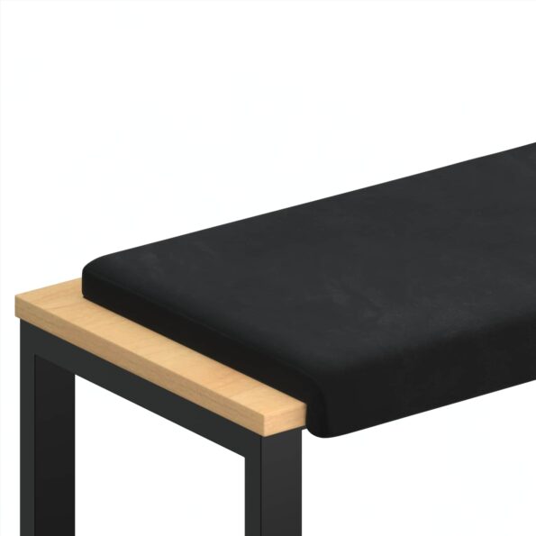 vidaXL Vankúš na lavičku Zamat Čierna Hĺbka 35 cm – Obrázok 2