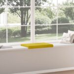 vidaXL Vankúš na lavičku Zamat Žltá Hĺbka 35 cm – Obrázok 4