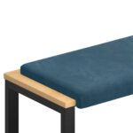 vidaXL Vankúš na lavičku Zamat Modrá Hĺbka 35 cm – Obrázok 2