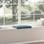 vidaXL Vankúš na lavičku Zamat Modrá Hĺbka 35 cm – Obrázok 4