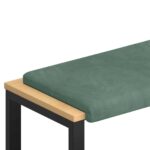 vidaXL Vankúš na lavičku Zamat Morská zelená Hĺbka 35 cm – Obrázok 2