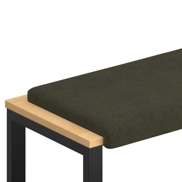 vidaXL Vankúš na lavičku Umelý semišový materiál Armádna zelená – Obrázok 2