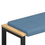 vidaXL Vankúš na lavičku manšestr Modrá Hĺbka 35 cm – Obrázok 2