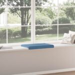 vidaXL Vankúš na lavičku manšestr Modrá Hĺbka 35 cm – Obrázok 4