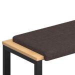 vidaXL Vankúš na lavičku Látka Tmavohnedá Hĺbka 35 cm – Obrázok 2