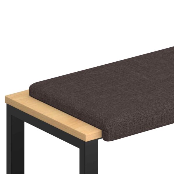 vidaXL Vankúš na lavičku Látka Tmavohnedá Hĺbka 35 cm – Obrázok 2