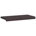 vidaXL Vankúš na lavičku Látka Tmavohnedá Hĺbka 35 cm – Obrázok 5
