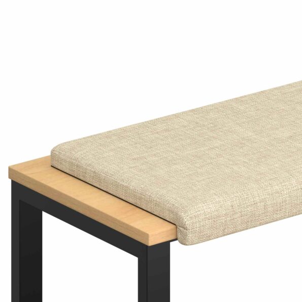 vidaXL Vankúš na lavičku Látka Krémová Hĺbka 35 cm – Obrázok 2