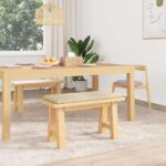 vidaXL Vankúš na lavičku Látka Krémová Hĺbka 35 cm – Obrázok 3
