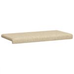 vidaXL Vankúš na lavičku Látka Krémová Hĺbka 35 cm – Obrázok 5