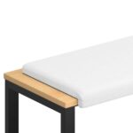 vidaXL Vankúš na lavičku Látka Biela Hĺbka 35 cm – Obrázok 2