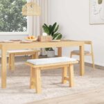 vidaXL Vankúš na lavičku Látka Biela Hĺbka 35 cm – Obrázok 3