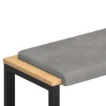 vidaXL Vankúš na lavičku Zamat Svetlosivá Hĺbka 35 cm – Obrázok 2