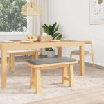 vidaXL Vankúš na lavičku Zamat Svetlosivá Hĺbka 35 cm – Obrázok 3