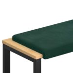 vidaXL Vankúš na lavičku Zamat Tmavozelená Hĺbka 35 cm – Obrázok 2