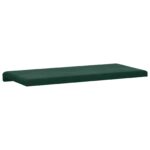 vidaXL Vankúš na lavičku Zamat Tmavozelená Hĺbka 35 cm – Obrázok 7