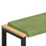 vidaXL Vankúš na lavičku Zamat Svetlo zelená Hĺbka 35 cm – Obrázok 2