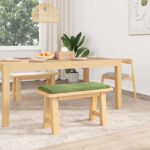 vidaXL Vankúš na lavičku Zamat Svetlo zelená Hĺbka 35 cm – Obrázok 3