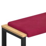 vidaXL Vankúš na lavičku Zamat Víno červené Hĺbka 35 cm – Obrázok 2