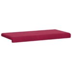 vidaXL Vankúš na lavičku Zamat Víno červené Hĺbka 35 cm – Obrázok 5