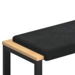 vidaXL Vankúš na lavičku Zamat Čierna Hĺbka 35 cm – Obrázok 2