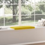 vidaXL Vankúš na lavičku Zamat Žltá Hĺbka 35 cm – Obrázok 4