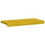 vidaXL Vankúš na lavičku Zamat Žltá Hĺbka 35 cm – Obrázok 5