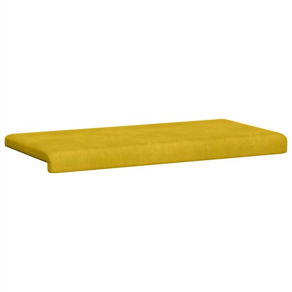 vidaXL Vankúš na lavičku Zamat Žltá Hĺbka 35 cm – Obrázok 5