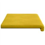 vidaXL Vankúš na lavičku Zamat Žltá Hĺbka 35 cm – Obrázok 6